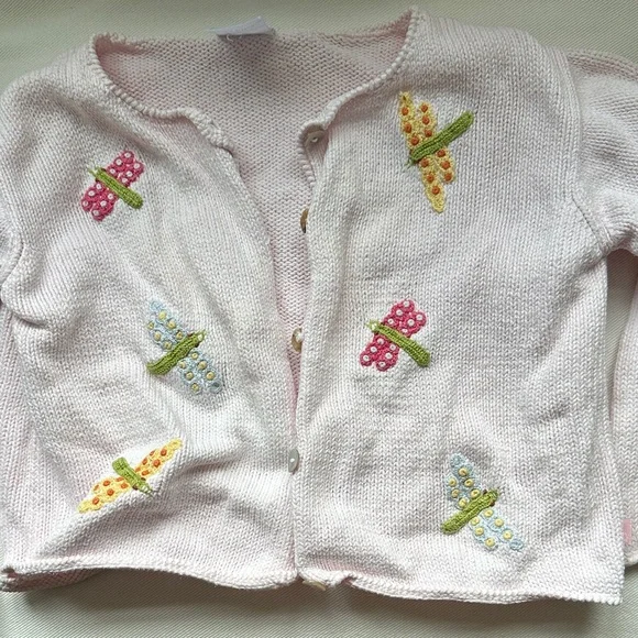 bella bliss Pink Sweater with Colorful Butterfly Accents - Picture 2 of 4